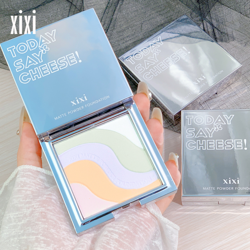 Xixi แป้งอัดแข็ง คอนซีลเลอร์ ควบคุมความมัน กันน้ํา ติดทนนาน 5 สี NO.D558