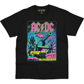 เสื้อยืด AC/DC TNT Blacklight สีดํา