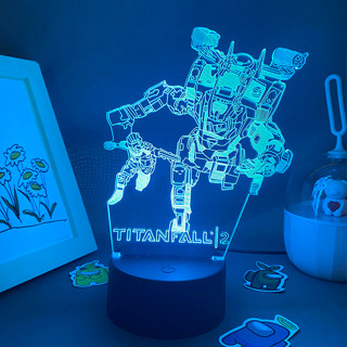Titanfall โคมไฟนีออน LED 3D ลาย Game Fighter 2 Game Fighter สุดเท่ ของขวัญวันเกิด สําหรับตกแต่งห้องนอน เพื่อน ผู้ชาย