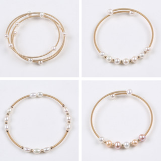 พร้อมส่ง สร้อยข้อมือ ประดับมุกน้ําจืดธรรมชาติ แฟชั่นสําหรับผู้หญิง