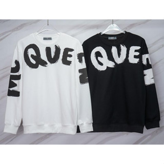 Alexander Mcqueen เสื้อกันหนาว คอกลม ผ้าฝ้าย พิมพ์ลาย มีสไตล์ สําหรับผู้ชาย ผู้หญิง