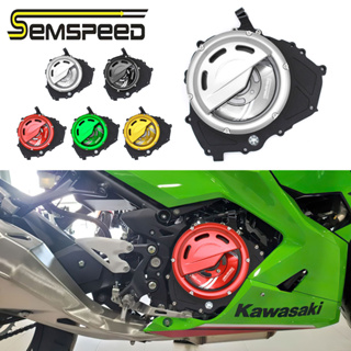 【SEMSPEED】แผ่นครอบคลัทช์แรงดันเครื่องยนต์ อลูมิเนียมอัลลอย คุณภาพสูง สําหรับ Kawasaki Ninja400 NINJA 400 2018-2023