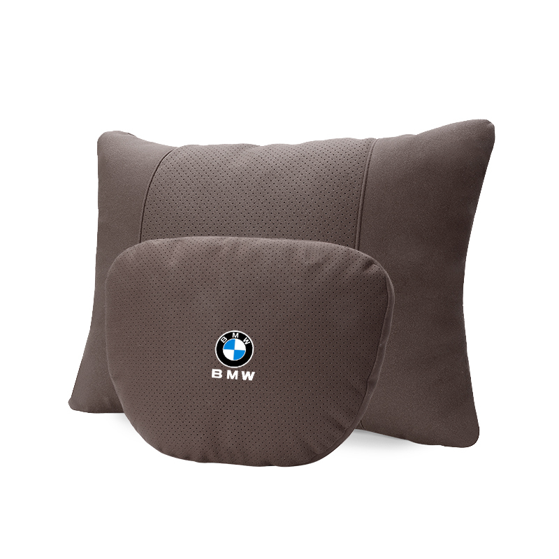 สําหรับ BMW รถ Suede คอ Headrest Lumbar Support F30 F20 F10 E34 E46 E60 E90 E36 X1 X3 X5 G20 G30