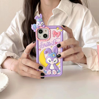 เคสซิลิโคนนิ่ม ลายการ์ตูนกระต่าย Stella สามมิติ สําหรับ iPhone14 13 12 11 Pro MAX