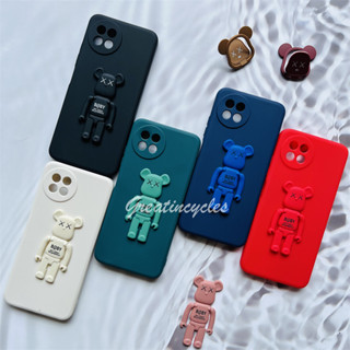 เคสโทรศัพท์มือถือ ซิลิโคนนิ่ม ผิวด้าน ขอบตรง ลายหมีโหด สีแคนดี้ สําหรับ Itel S23 S665L