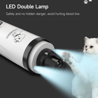 SMEHNSER เครื่องขัดเล็บสัตว์เลี้ยง M5 ปลอดภัยต่อเส้นเลือด Pet Nail Grinder เครื่องขัดเล็บสุนัข เครื่องขัดเล็บแมว