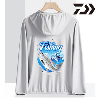 Daiwa ใหม่ เสื้อคลุมกันแดด ผ้าเรยอน ระบายอากาศ บางพิเศษ สไตล์เกาหลี เหมาะกับฤดูร้อน สําหรับผู้ชาย และผู้หญิง ใส่ตกปลา เล่นกีฬากลางแจ้ง 2023