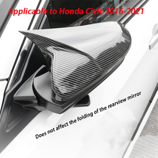 ฝาครอบกระจกมองหลัง คาร์บอนไฟเบอร์ สําหรับ Honda Civic 2016-2021