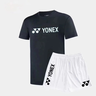 Yonex เสื้อยืดแขนสั้นลําลอง ผ้าตาข่าย พิมพ์ลายแบดมินตัน ดูดซับเหงื่อ ระบายอากาศได้ดี สําหรับผู้ชาย และผู้หญิง