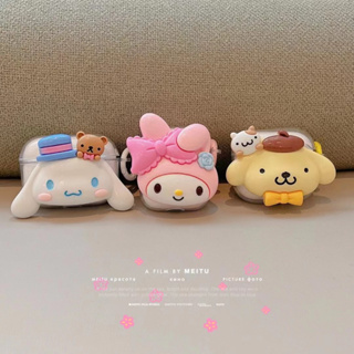 เคสหูฟัง แบบนิ่ม ลายการ์ตูนน่ารัก 3 มิติ สําหรับ airpods 1 2 3 pro 2