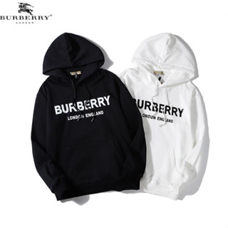 Burberr เสื้อฮู้ด ผ้าฝ้าย พิมพ์ลาย มีสไตล์ สําหรับทุกเพศ