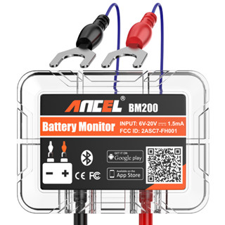 Ancel BM200 เครื่องวิเคราะห์แบตเตอรี่รถยนต์ ดิจิทัล บลูทูธ 4.2 12V