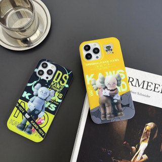 เคสโทรศัพท์มือถือ พลาสติกแข็ง ลายการ์ตูนโลโก้ Kaws น่ารัก แฟชั่น สําหรับ iPhone 14 14pro 14promax 13 13pro 13promax 12 12pro 12promax 11 11promax x xs xr x