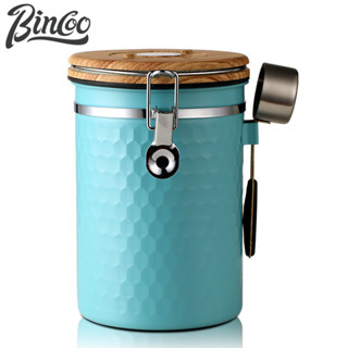 Bincoo โหลเก็บเมล็ดกาแฟ แบบทางเดียว สเตนเลส ความจุขนาดใหญ่ 1.8 ลิตร