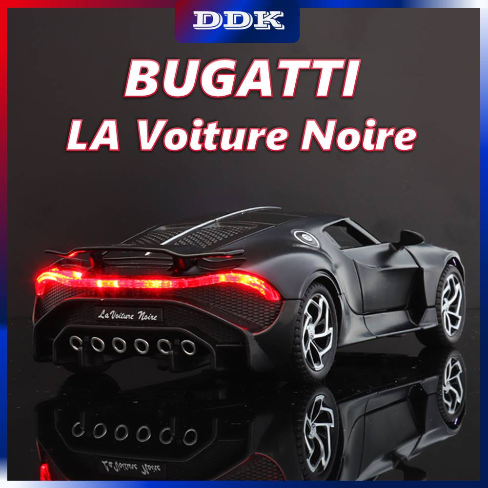 1:32 Bugatti LA Voiture Noire Diecast Alloy โมเดลรถของเล่นเสียงแสงดึงกลับของขวัญเพื่อนเด็กของขวัญ