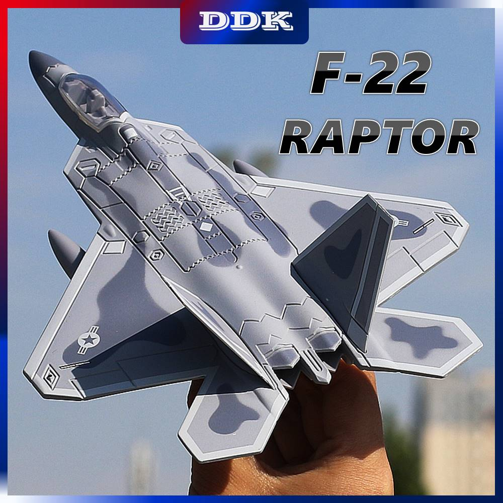 Ddk รถเด็กเลน F-22 RAPTOR FIGHTER โมเดลเครื่องบินรบ โลหะ อัลลอย มีเสียง และไฟ ดึงถอยหลัง ของเล่น ของขวัญวันเกิด สําหรับเด็ก เด็กผู้ชาย เล่นเกม เพื่อน ของขวัญ ของขวัญคริสต์มาส