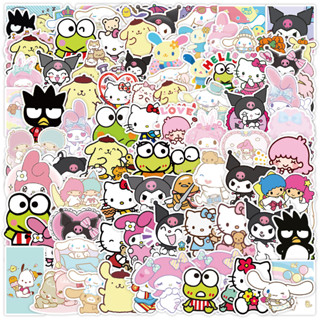 กระเป๋าสติกเกอร์การ์ตูน Sanrio (50 / 60 แผ่น) คุโรคุมิ Kuromi DemonSlayer Sumikkogurashi Snoopy หิมะเคลือบพีวีซีสีสันสวยงามกระเป๋าเดินทางสมุดโน้ตตู้เย็นตก แต่งกีตาร์โทรศัพท์มือถือ