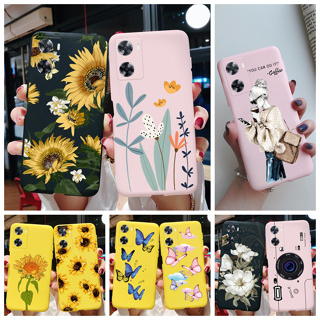 เคสโทรศัพท์ซิลิโคน TPU แบบนิ่ม ลายดอกทานตะวัน สีแคนดี้ สําหรับ Oppo A77 A77s 4G 2022 A77s CPH2473