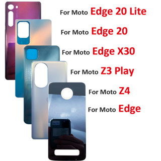 ใหม่ ฝาครอบแบตเตอรี่ด้านหลัง พร้อมกาว แบบเปลี่ยน สําหรับ Moto Edge 20 Lite G Stylus 2022 Edge X20 Z3 Play Z4