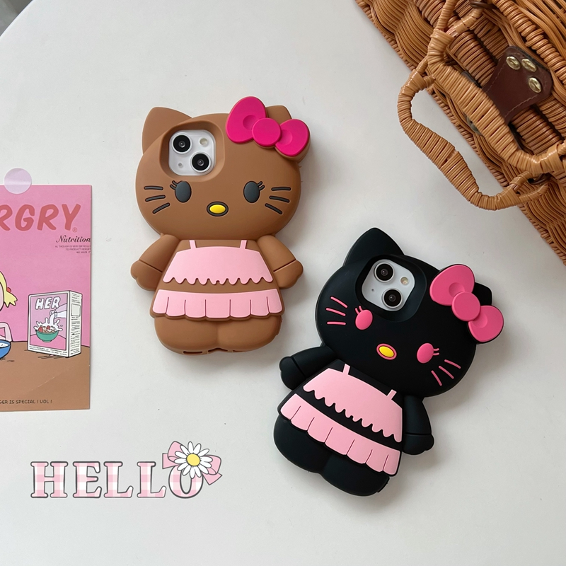 เคสซิลิโคนนิ่ม ลายการ์ตูนคิตตี้ สําหรับ iphone 11pro max12 12pro 13pro max 14pro max
