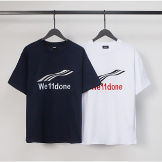 เสื้อยืดแขนสั้น คอกลม ปักลายตัวอักษร We11 ทรงหลวม สไตล์สตรีท