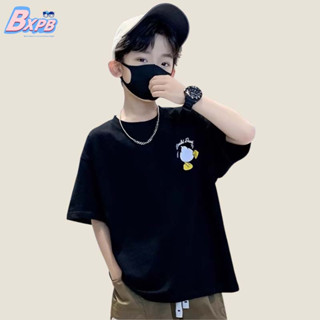 Bxpb เสื้อยืดลําลอง ผ้าฝ้าย แขนสั้น ระบายอากาศ ทรงหลวม ลายการ์ตูน ใส่สบาย เหมาะกับฤดูร้อน สําหรับเด็กผู้ชาย 100-160 ซม.