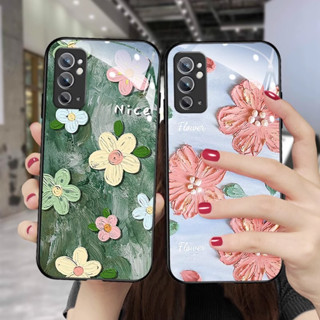 เคสโทรศัพท์มือถือแบบแก้ว ลายดอกไม้ Diy สําหรับ OPPO reno 7 8 8Z 7 pro 7Z 6 6Z 5 5Pro 4 4se 3 2 2F Z F9 F11