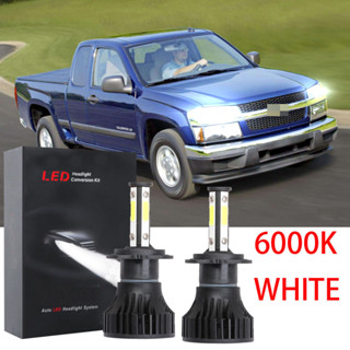 หลอดไฟหน้ารถยนต์ LED 6000K ฮาโลเจน สีขาว แบบเปลี่ยน สําหรับ Chevrolet Colorado 2004-2012 1 คู่