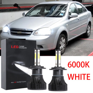 หลอดไฟหน้ารถยนต์ LED 6000K ฮาโลเจน สีขาว แบบเปลี่ยน สําหรับ Chevrolet Lacetti Optra 2003-2007 1 คู่