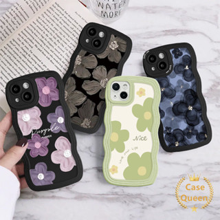 เคสโทรศัพท์มือถือ แบบนิ่ม ลายดอกไม้ สีม่วง สีดํา สําหรับ Vivo Y02 Y12 Y21s Y12s Y21 Y16 Y35 Y12i Y22 Y20 Y17 Y91 Y22s Y02s Y15 Y33s Y11 Y50 Y93 Y15s Y91C Y30