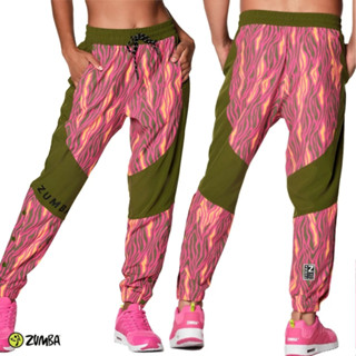 ใหม่ กางเกงวอร์ม สีชมพู สําหรับออกกําลังกาย Zumba Z1B00 0233