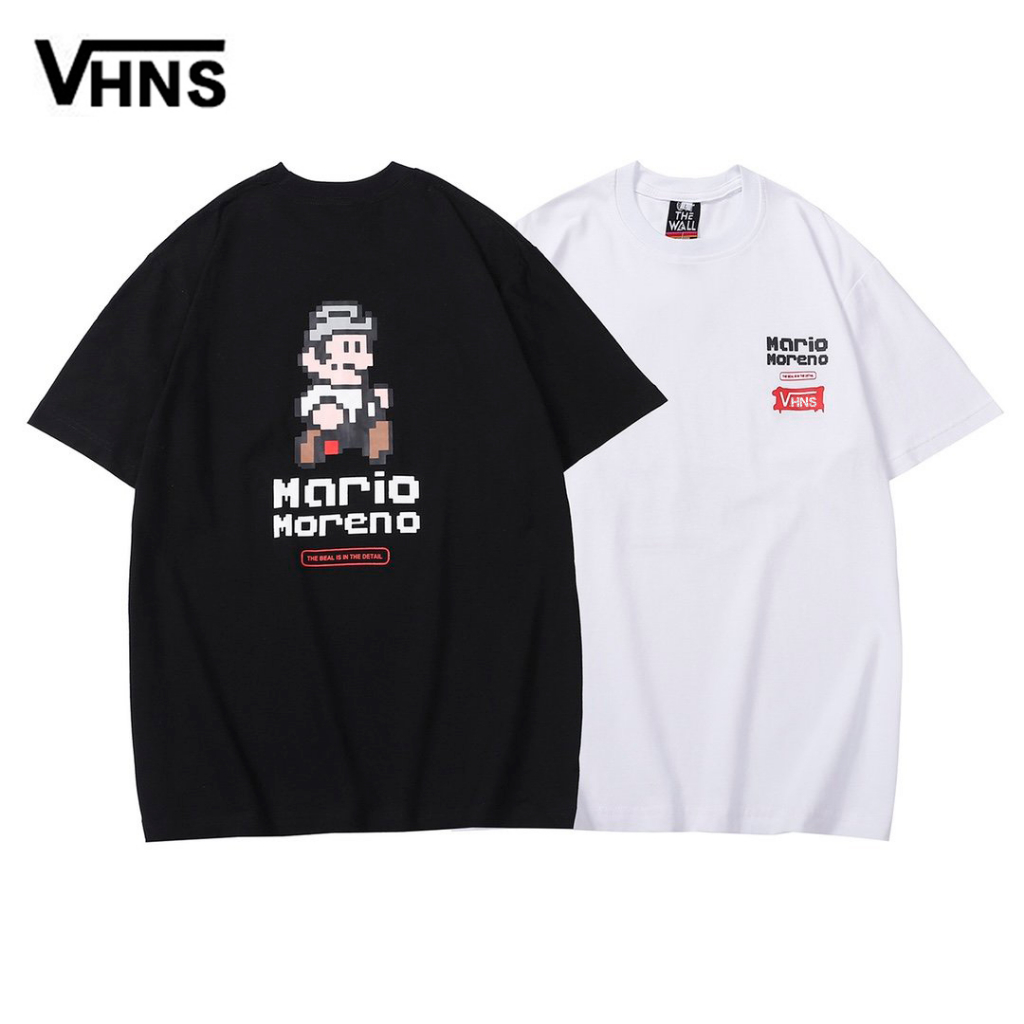 Va-ns ใหม่ เสื้อยืดลําลอง ผ้าฝ้าย แขนสั้น พิมพ์ลาย สําหรับผู้ชาย และผู้หญิง