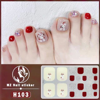 H101-150 สติกเกอร์ฟอยล์ ลายการ์ตูนเรขาคณิต 3D มีกาวในตัว กันน้ํา สําหรับติดตกแต่งเล็บเท้า DIY