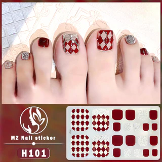 H101-150 สติกเกอร์ฟอยล์ ลายการ์ตูนเรขาคณิต 3D มีกาวในตัว กันน้ํา สําหรับติดตกแต่งเล็บเท้า DIY