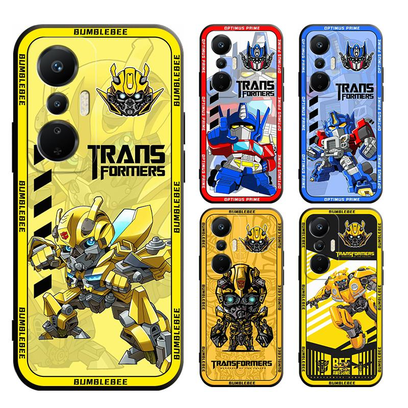 เคส Infinix Hot 30 30i 20 20s 20i 12 12i Play X6831 X6835 X669C X6817 X665 X6826B X665E X6827 X6825 โทรศัพท์มือถือแบบนิ่ม ผิวด้าน ลายหม้อแปลง สีดํา สําหรับ