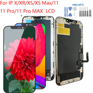 อะไหล่หน้าจอสัมผัส LCD แบบเปลี่ยน สําหรับ iP X XR XS XS MAX 11 11 Pro 11 Pro MAX