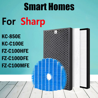 เครื่องฟอกอากาศ HEPA และไส้กรองกําจัดกลิ่น แบบเปลี่ยน สําหรับ Sharp FZ-C100HFE FZ-C100DFE FZ-C100MFE KC-850 KC-C100E