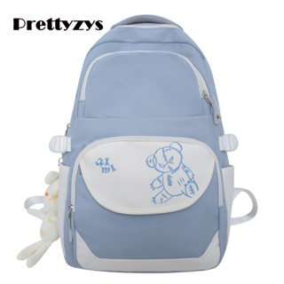 School Backpack Prettyzys 2023 Korean Students Bag Large capacity 14 inch For Women