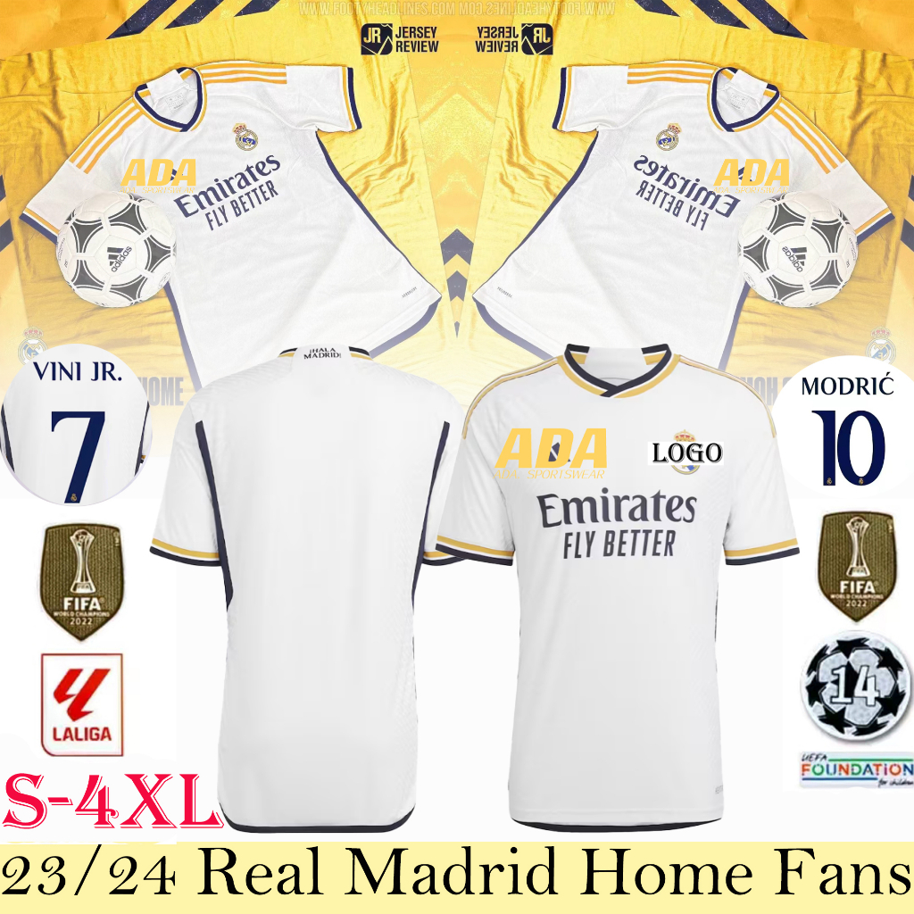 Fans S-4XL [Top Quality] 23-24 RM Real M Soccer Football Jersey T-shirt Men Fans Version