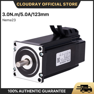 Cloudray Nema 23 สเต็ปเปอร์มอเตอร์ 3.0N.m 5.0A พร้อมเอ็นโค้ดเดอร์ สําหรับเครื่องแกะสลักเราเตอร์ CNC