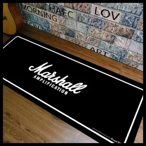 Marshall พรมปูพื้น พิมพ์ลายกีตาร์ พรมปูพื้น Marshall พรมปูพื้นห้องครัว พรมห้องนอน กันสิ่งสกปรก กันลื่น พรมเช็ดเท้า ดูดซับน้ํา ครัวเรือน ที่กําหนดเอง