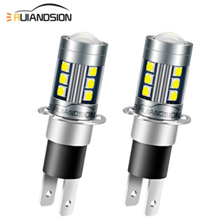 หลอดไฟตัดหมอก LED H3C 10-30V 3030 15SMD สีเหลืองอําพัน สีขาว สีเหลืองอําพัน สําหรับรถยนต์ 2 ชิ้น