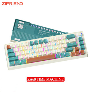 ZIFRIEND ZA68 TIME MACHINE สวิตช์คีย์บอร์ดเชิงเส้น 5 พิน 68 คีย์ Mechanical Keboard Office Gaming