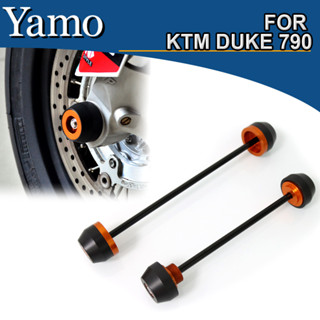 สําหรับ KTM DUKE790 อลูมิเนียมอัลลอยด์ ล้อหน้าและล้อหลัง ป้องกันการหล่น ลูกบอลป้องกันล้อหน้าและหลัง การป้องกันดุมล้อหน้าและล้อหลัง