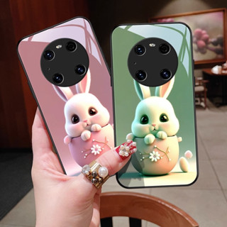 Zz เคสโทรศัพท์มือถือแบบแก้ว ลายกระต่าย Diy สําหรับ huawei P30 P20 lite P10 plus P40 pro mate 20 pro 20X 10 pro 30