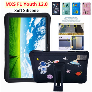 Soft Silicone For Samsung Tab F1 Youth Android 12.0 MXS Tablet PC 10.1inch Shockproof Protective Case Non-slip Adjustable Stand Cover