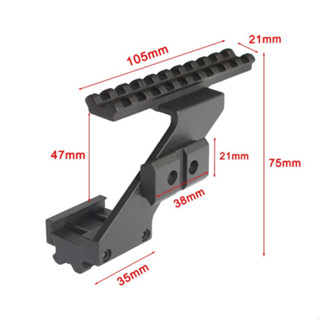 Glock Ges.m.b.H. ตัวยึดรางขยาย อะลูมิเนียมอัลลอย P1 Ges.m.b.H. อุปกรณ์เสริมโลหะ G17/18