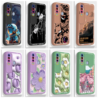 เคสโทรศัพท์มือถือ ซิลิโคนนิ่ม TPU กันกระแทก ลายดอกไม้นักบินอวกาศ สําหรับ Tecno Spark 7 Pro