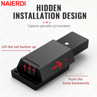 Naierdi แม่เหล็กประตูจับ Heavy Duty Push เพื่อเปิดตู้จับสําหรับซ่อนมือจับประตูเปลี่ยนตู้สลัก