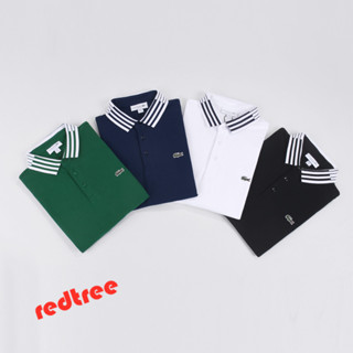 Lacoste เสื้อโปโล แขนสั้น สําหรับผู้ชาย เสื้อโปโลแขนสั้น